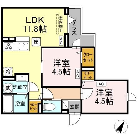 セレスティア扇Ⅲ 間取り図