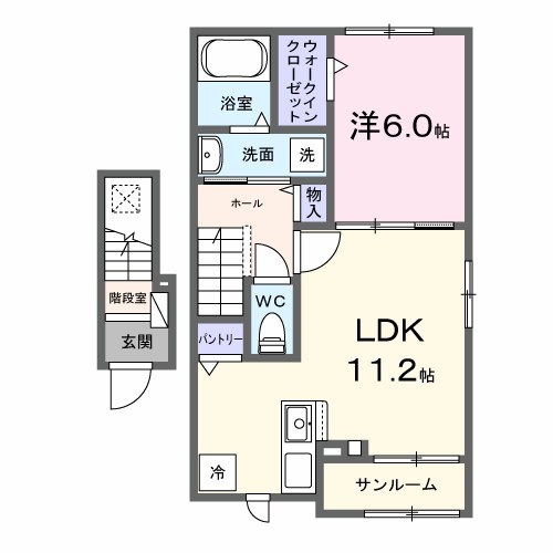 ｂｒｉｓａ　ｄｅｓｐａｃｉｏⅢ 204号室 間取り