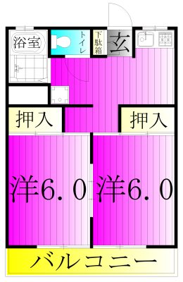 シャルムヒルズ・セラ 102号室 間取り