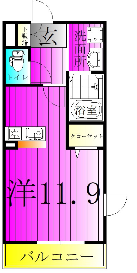 アヴニール豊四季 601号室 間取り