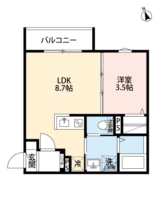 MIRAI STAGE 松戸新田 103号室 間取り