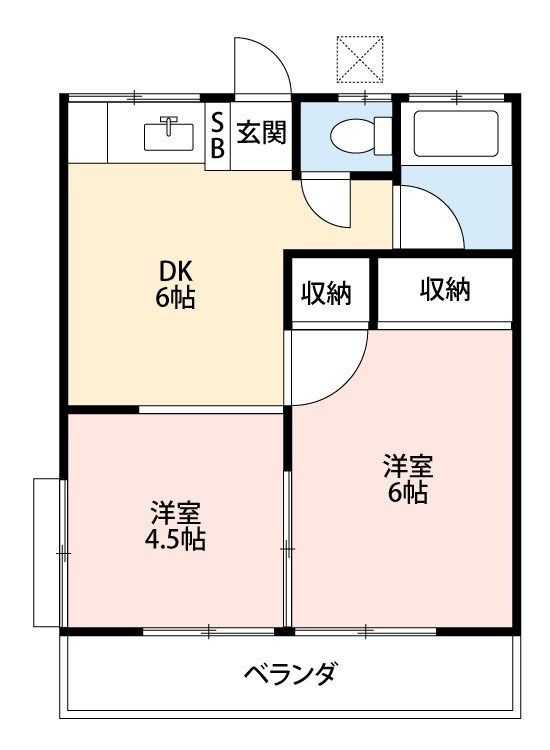 コーポ仙元 7号室 間取り