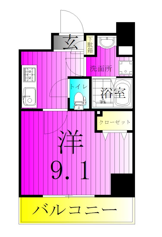アルファコート綾瀬２  間取り図