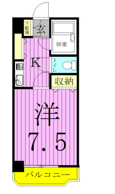 ＡＤ日暮 806号室 間取り