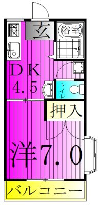 サンシティウエスト 205号室 間取り
