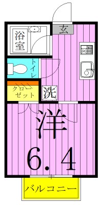 パルク・ステューディオＡ  間取り図