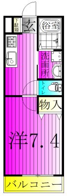 Maison Claire南柏 102号室 間取り