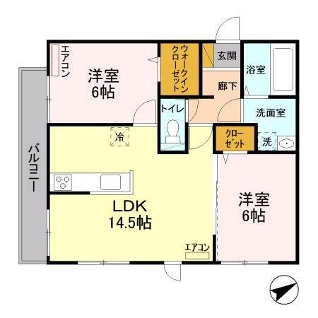 カーム桜台 203号室 間取り
