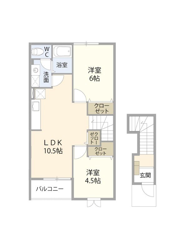 カーザ　ジョバーネ 202号室 間取り
