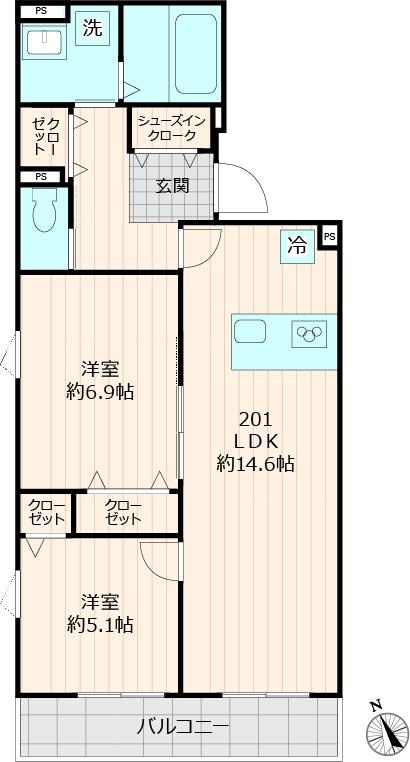仮称メゾンブルー 間取り図