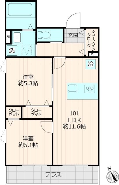 仮称メゾンブルー 間取り図
