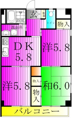 西原レジデンス 間取り図