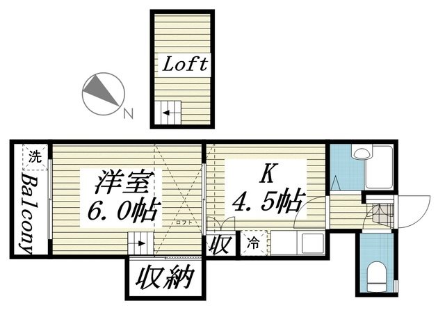 パレス南柏 203号室 間取り