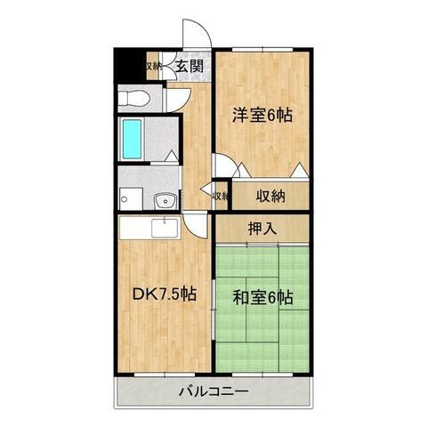 フラワーベル 301号室 間取り