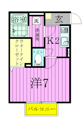 クレアーレ 105号室 間取り