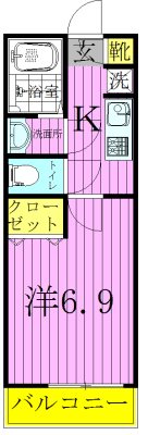 リリックコートヒロオパレス６ 間取り図