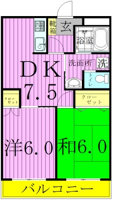 ドミール北綾瀬 間取り図