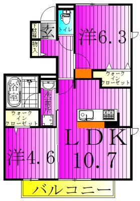 ミルヴィラージュ 101号室 間取り