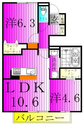 ミルヴィラージュ 102号室 間取り
