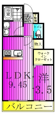 フェリーチェⅠ  101号室 間取り