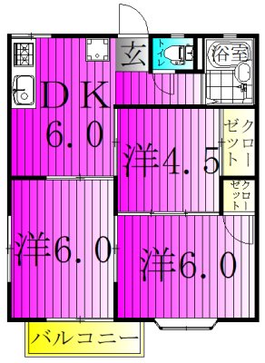 アネックスＵ　１ 202号室 間取り