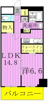 グリーンヒルズ 703号室 間取り