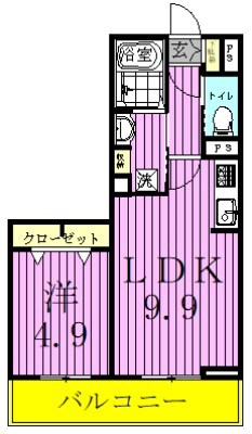 フェリーチェおおたかの森Ⅱ 202号室 間取り