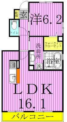 102号室 間取り