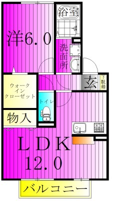 ロイヤルパークスＡ 203号室 間取り