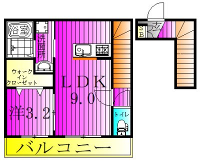 チェリーブルーム豊四季 201号室 間取り