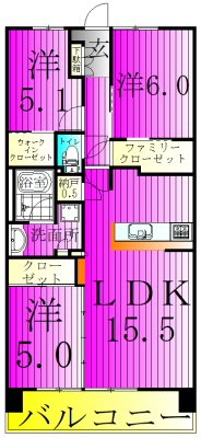 ソライエ流山おおたかの森 8F号室 間取り