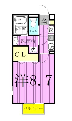アムール　コスモ 202号室 間取り