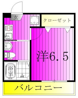 ザドチェスター  103号室 間取り