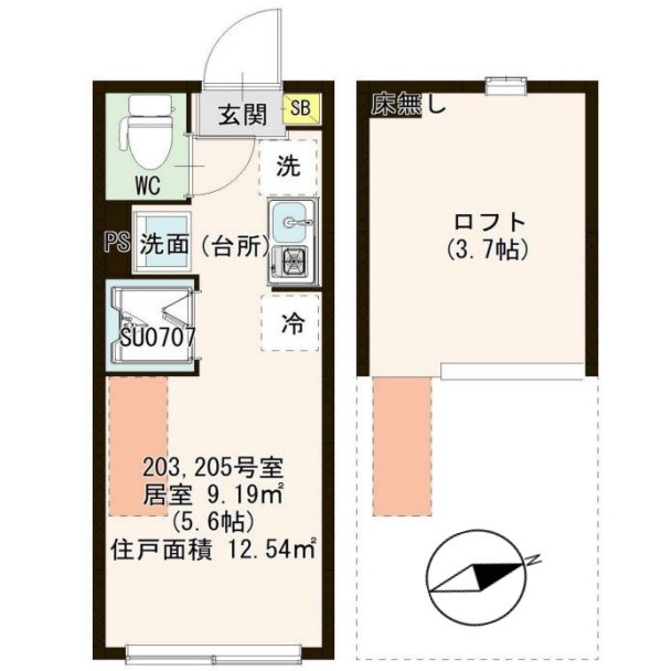 ハーモニーテラス中川4 間取り図