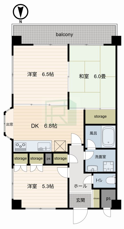 グリーンパーク六木 間取り図
