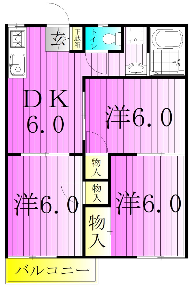 メゾンリバーサイド 間取り図
