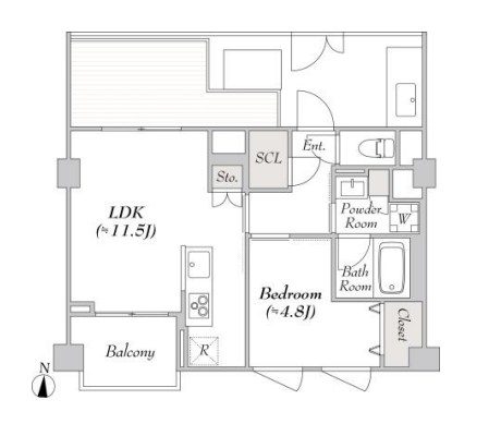 ルミーク北千住 間取り図