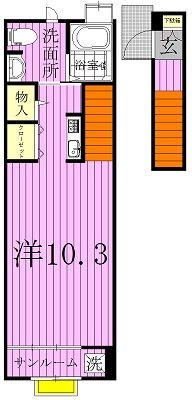 シンシア 201号室 間取り