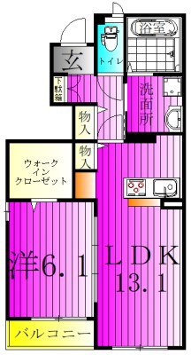 Plumage　プルマージュ 105号室 間取り