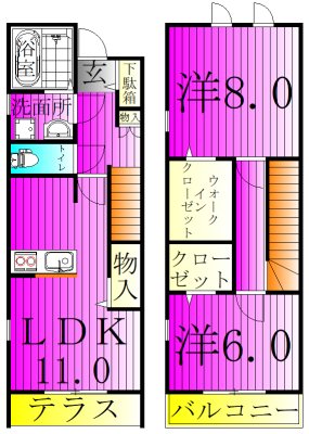 GRANDIR KASHIWATANAKA～グランディールカシワタナカ～Ｅ棟 間取り