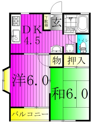 コーポ・ウイング 間取り