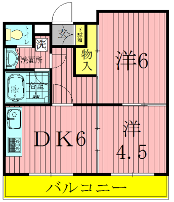 サンベント明原 202号室 間取り