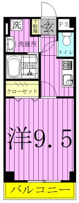 アンプルール　フェール　ＣＯＣＯ 301号室 間取り