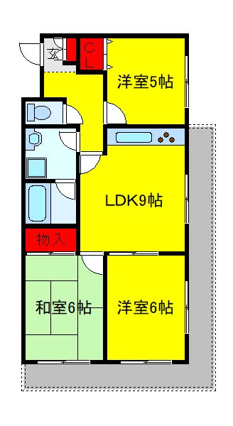 ホワイトパレス柏 301号室 間取り