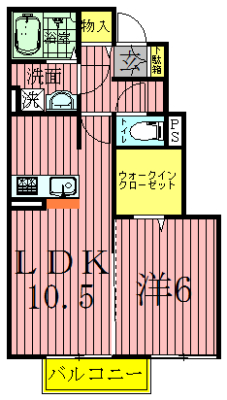 ベルウィルA 101号室 間取り