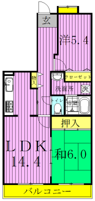 コーポレート新柏駅前3号棟 間取り