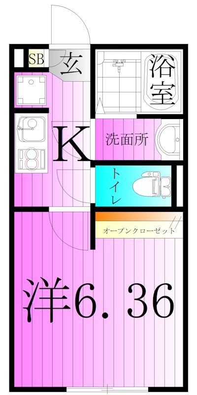 カインドネス亀有Ⅱ 間取り図