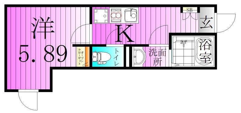 カインドネス亀有Ⅱ 間取り図