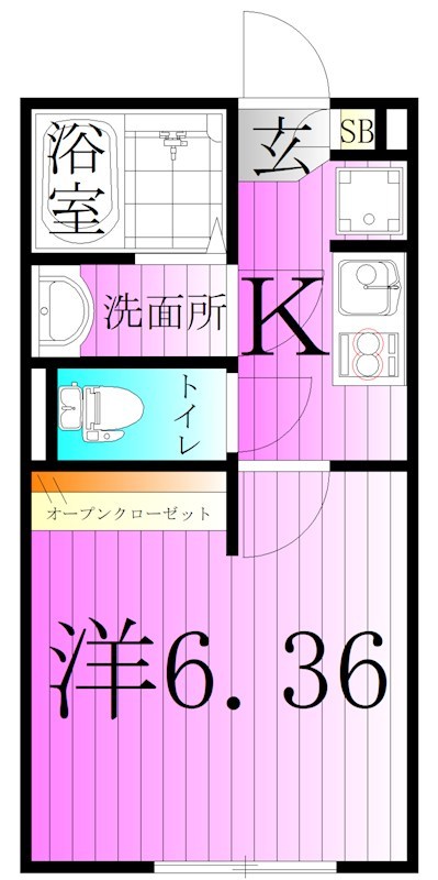 カインドネス亀有Ⅱ 間取り図