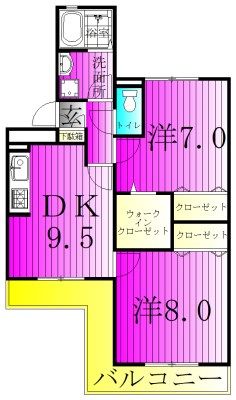 アルファタウン天王台Ｄ 間取り